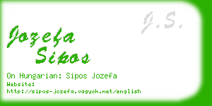 jozefa sipos business card